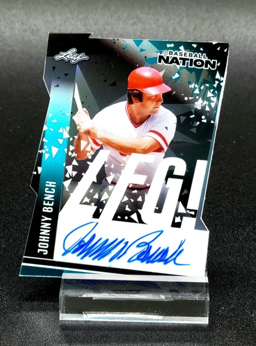 2025 Johnny Bench 15/15 Leaf LFG! Acetate Die-Cut Auto RARE Cincinnati Reds HOF